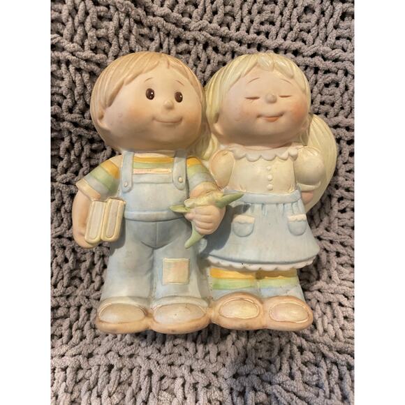 Vintage 1983 Josh and Jennifer Ceramic Bank by Wallace Berrie - Picture 1 of 5